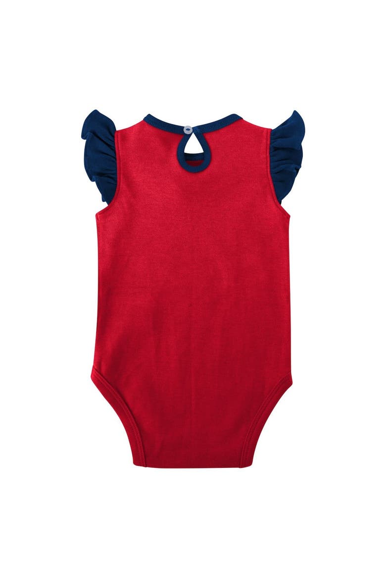 Girls Newborn & Infant Navy/Red New England Patriots Spread the Love 2-Pack Bodysuit Set, Alternate, color, Navy