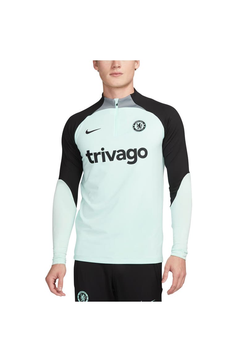 Men's Nike Mint Chelsea Strike Drill 2023/24 Performance Quarter-Zip Long Sleeve Top, Main, color, Mint