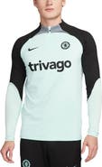 Nike Men's Nike Mint Chelsea Strike Drill 2023/24 Performance Quarter-Zip Long Sleeve Top