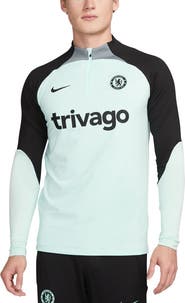 Nike Men's Nike Mint Chelsea Strike Drill 2023/24 Performance Quarter-Zip Long Sleeve Top