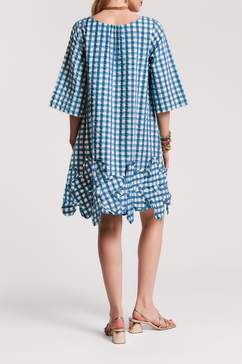 Zennia Mini Dress Gingham, Alternate, color, Blue/White