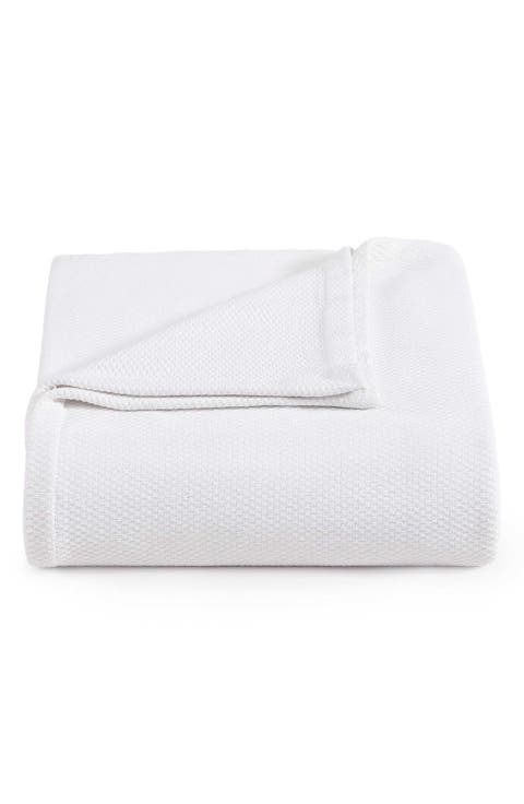 SOLID COTTON PIQUE BLANKET