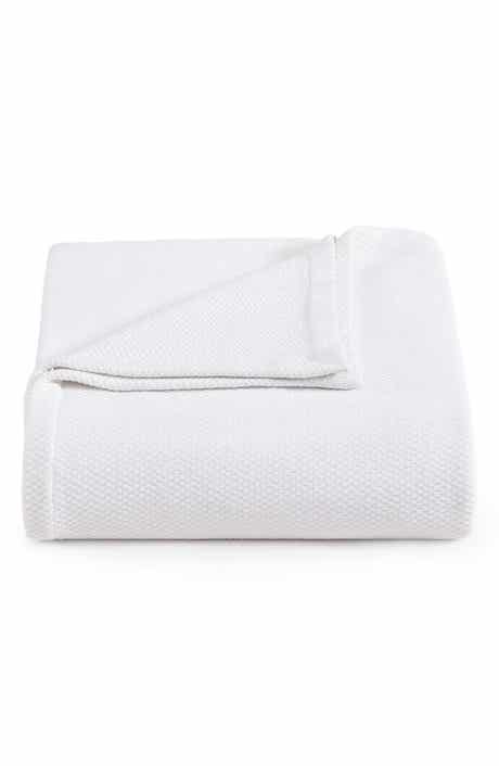 SOLID COTTON PIQUE BLANKET