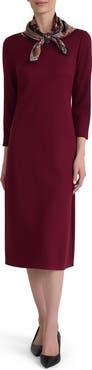 Jones New York Three-Quarter Sleeve Midi Dress