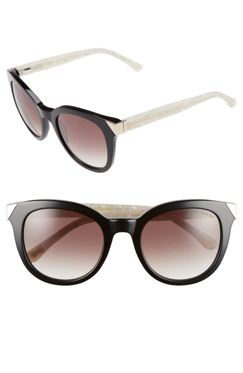 Ted Baker London 52mm Metal Accent Sunglasses, Main, color, 