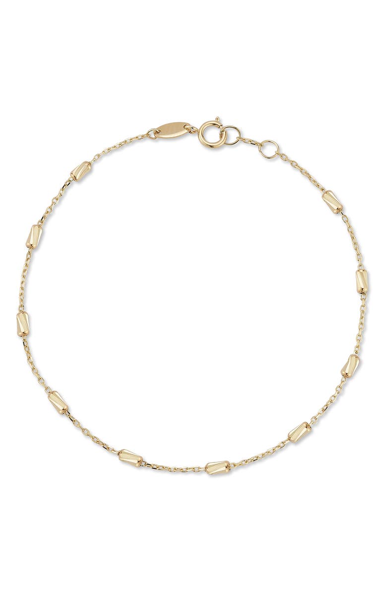 Ember Fine Jewelry 14K Gold Cylinder Chain Bracelet, Main, color, Gold