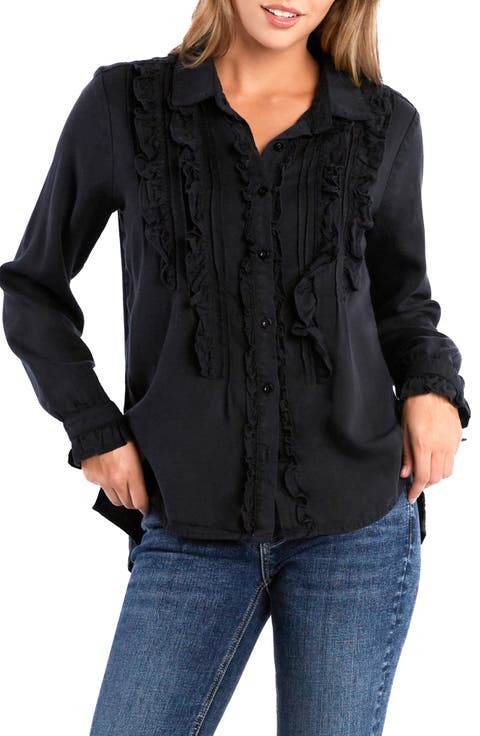 Ruffle Tuxedo Shirt