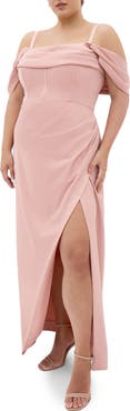 City Chic Forbidden Off the Shoulder Maxi Dress