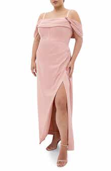 Forbidden Off the Shoulder Maxi Dress