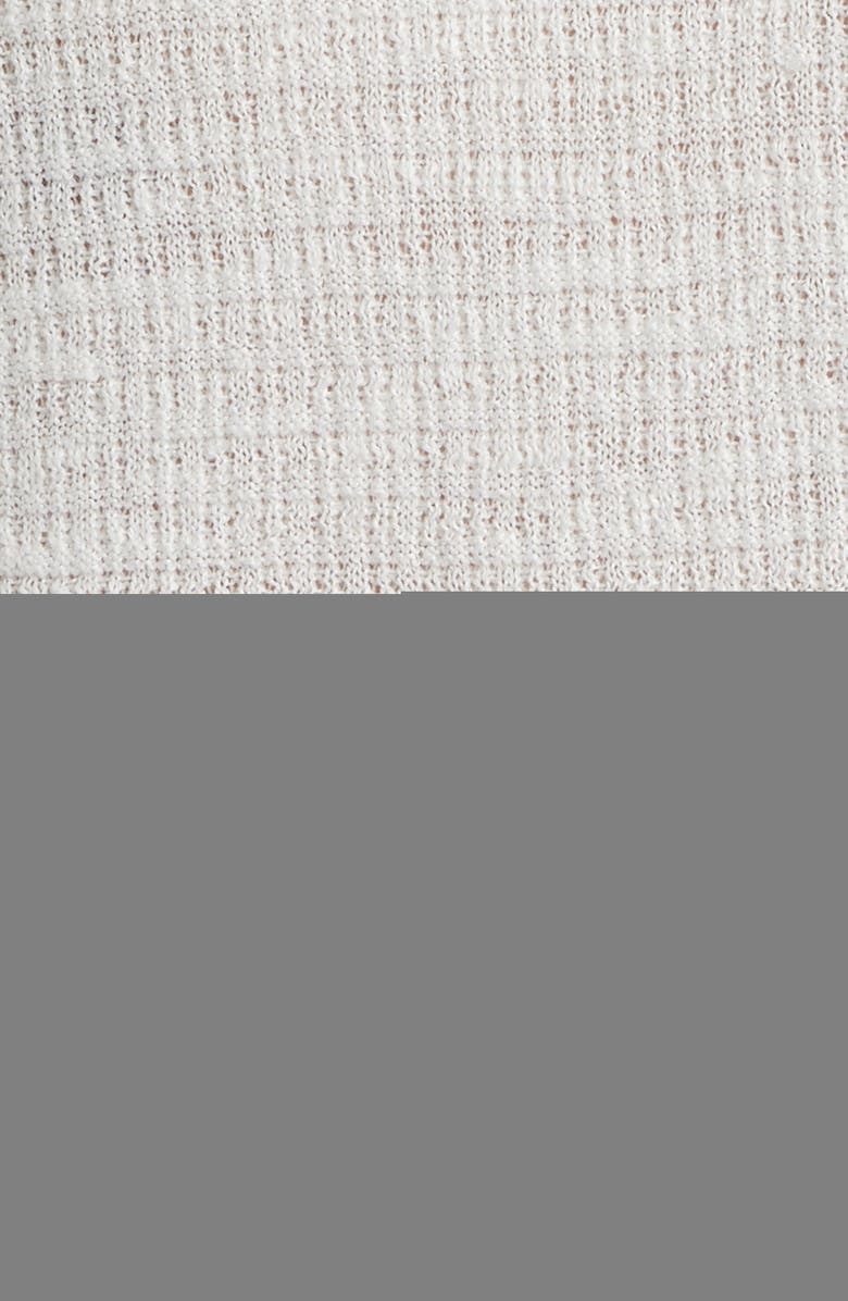 Theory Kolben Pacific Short Sleeve Textured Knit Sweater, Alternate, color, Winter Ivory