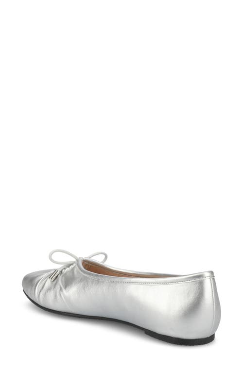 Journee Collection Callee Keyhole Square Toe Flat In Silver