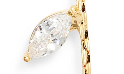 Nordstrom Cubic Zirconia Marquise Linear Drop Earrings In Clear- Gold