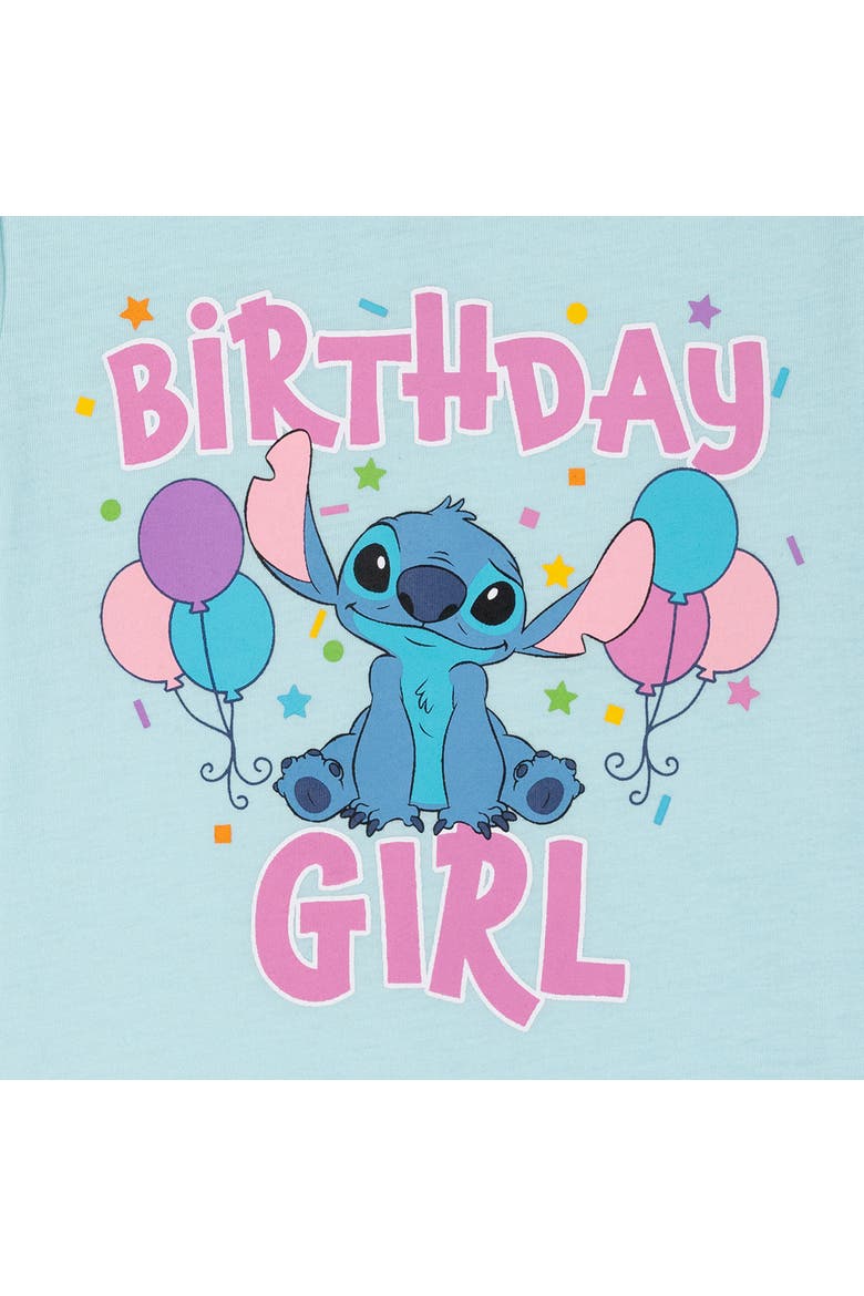 Lilo & Stitch 2-Piece Short Sleeve T-Shirt and Skirt Set, Alternate, color, Blue Atoll Stitch