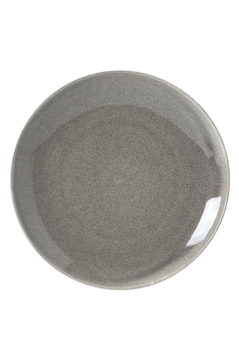 Castle Peak 12-Piece Reactive Glaze Stoneware Dinnerware Set, Alternate, color, Grey