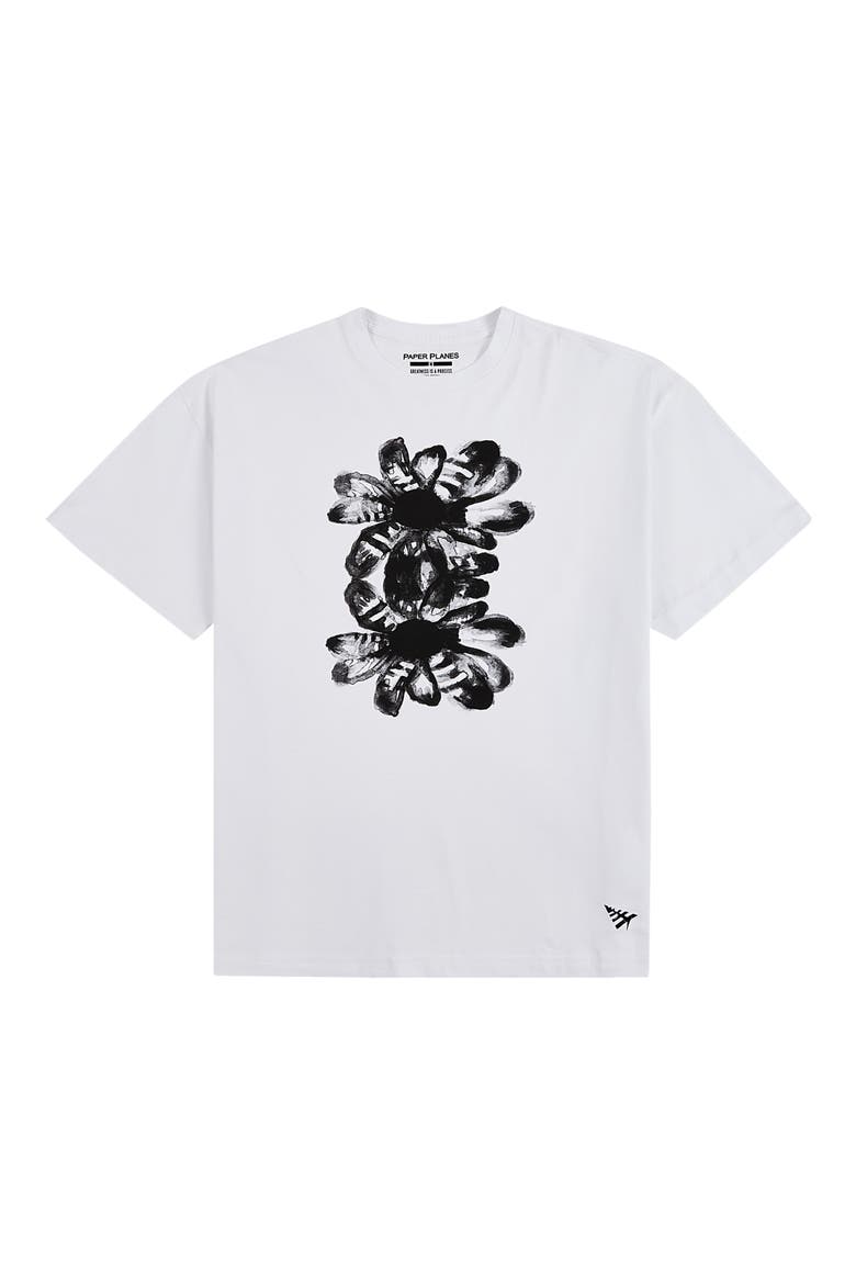 Double Flower Graphic T-Shirt, Main, color, WHITE