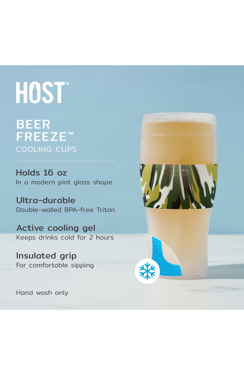 HOST Beer FREEZE Cooling Cup, Alternate, color, Green Camo