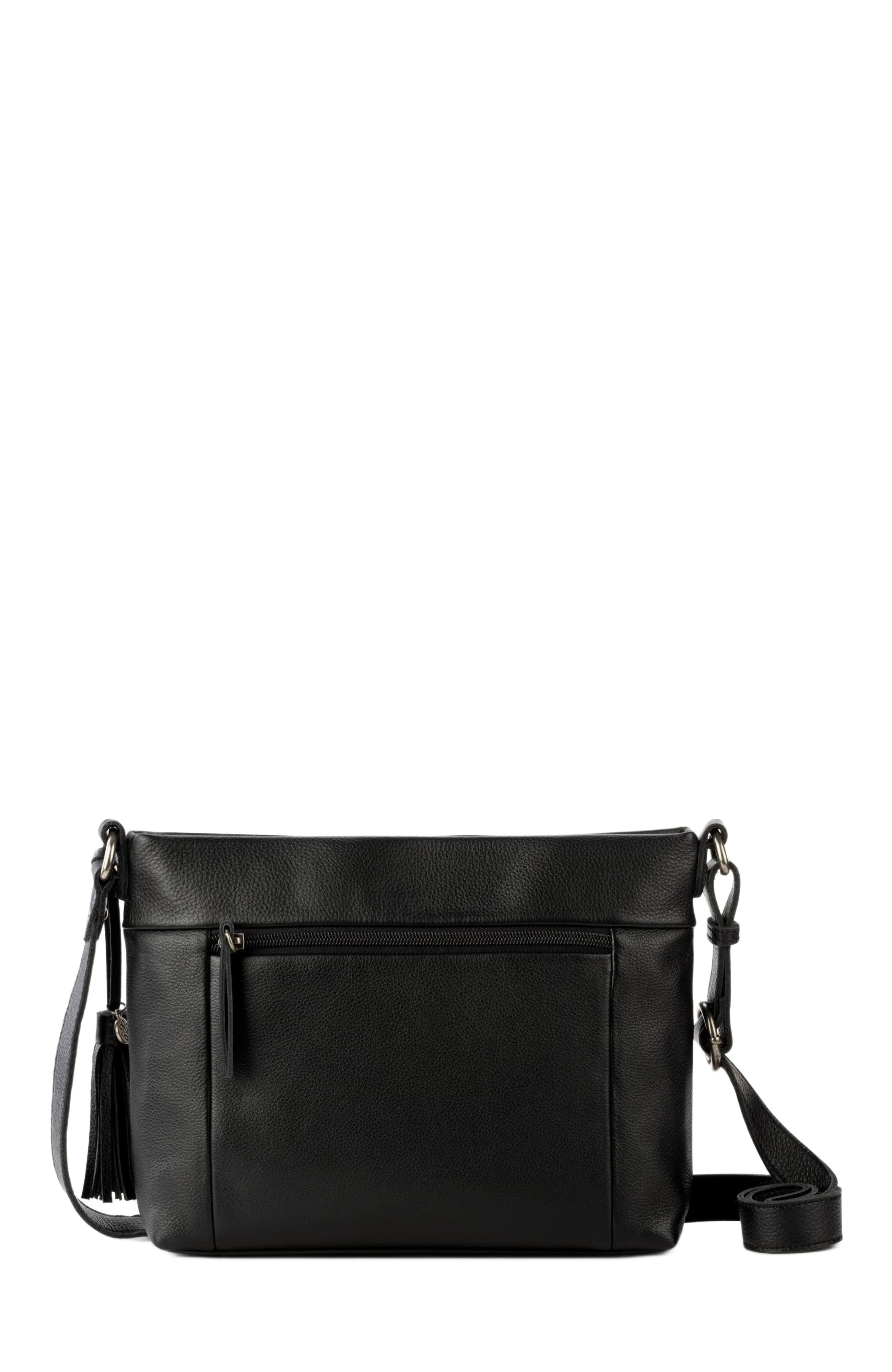 The Sak Melrose Crossbody Leather Bag, Alternate, color, Black