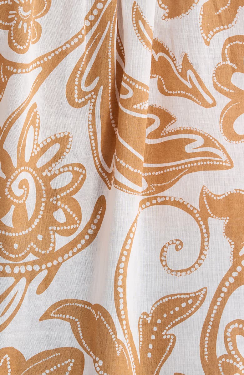 SUGARLIPS Nadya Floral Ina Short Sleeve Button-Up Shirt, Alternate, color, White-Biscuit