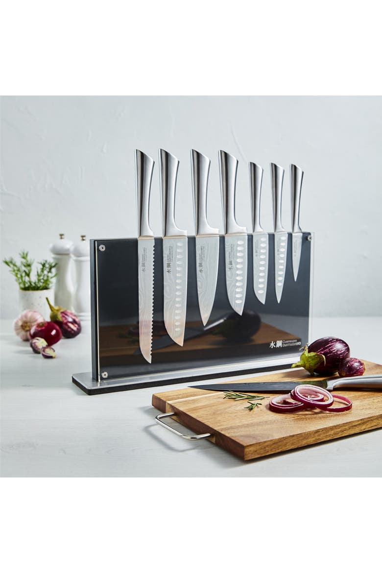 Damashiro® BODO 10-Piece Knife Block With Cutting Board, Alternate, color, Black