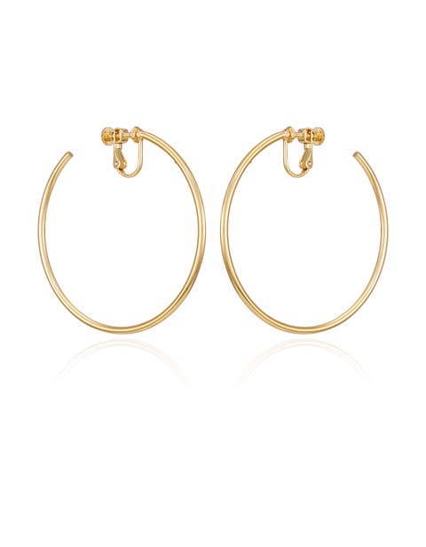 Medium Clip-On Hoop Earrings