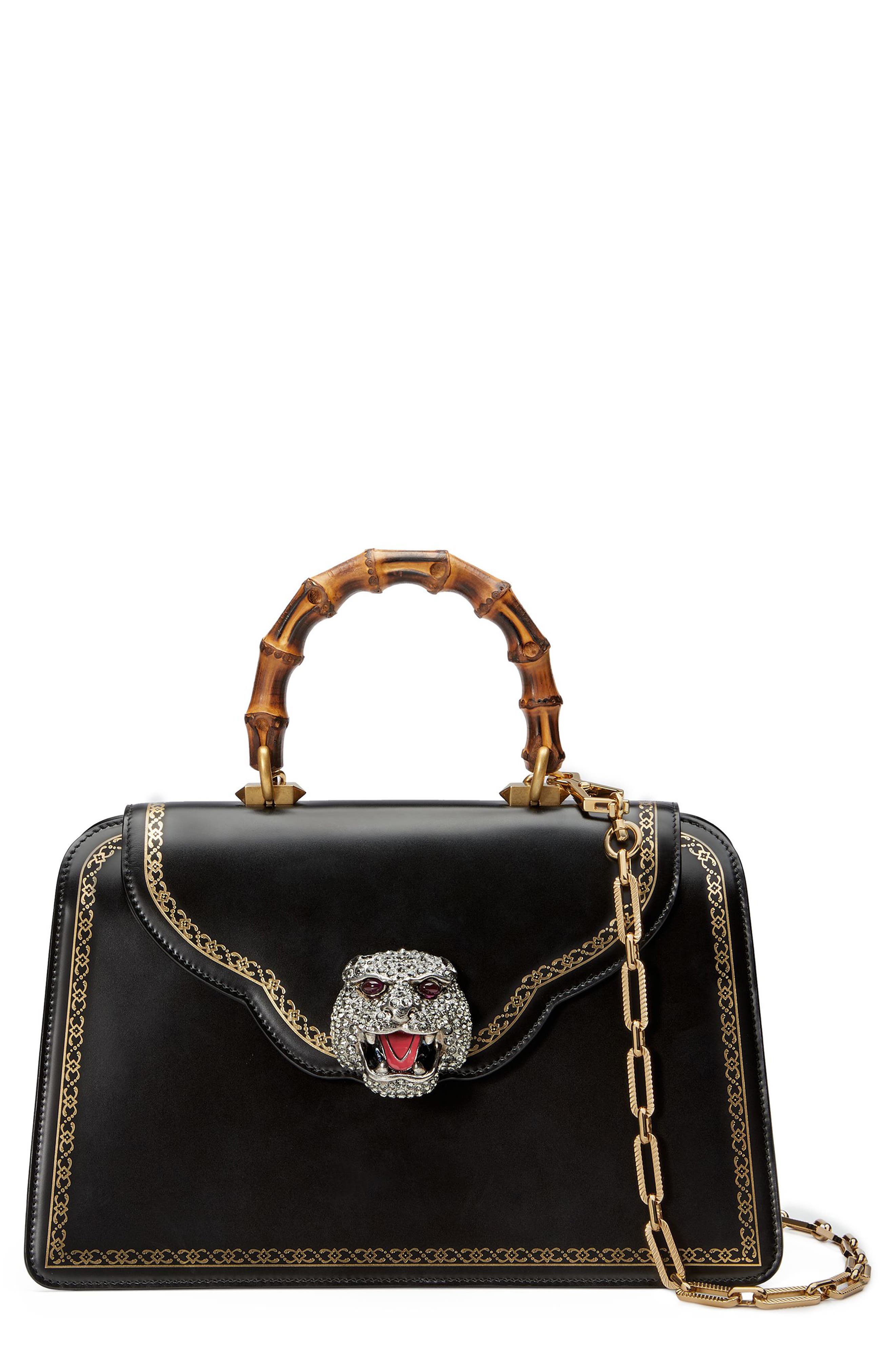 Gucci Thiara Medium Leather Top Handle Bag, Main, color, 