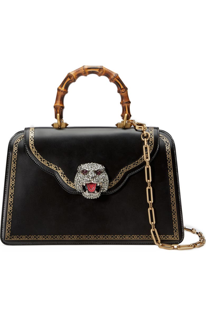 Gucci Thiara Medium Leather Top Handle Bag, Main, color,