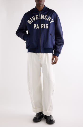 Givenchy Oversize Logo Appliqué Bomber Jacket | Nordstrom