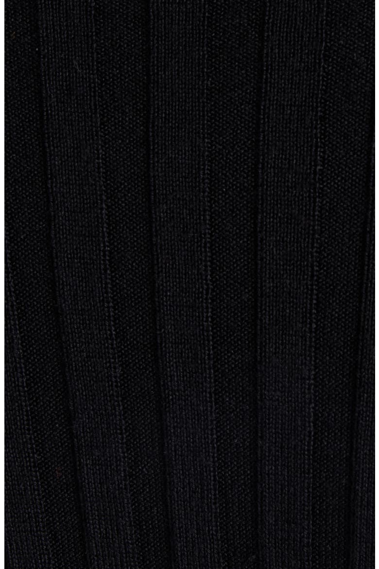 Rib Cardigan with Lace Trim, Alternate, color, NOIR