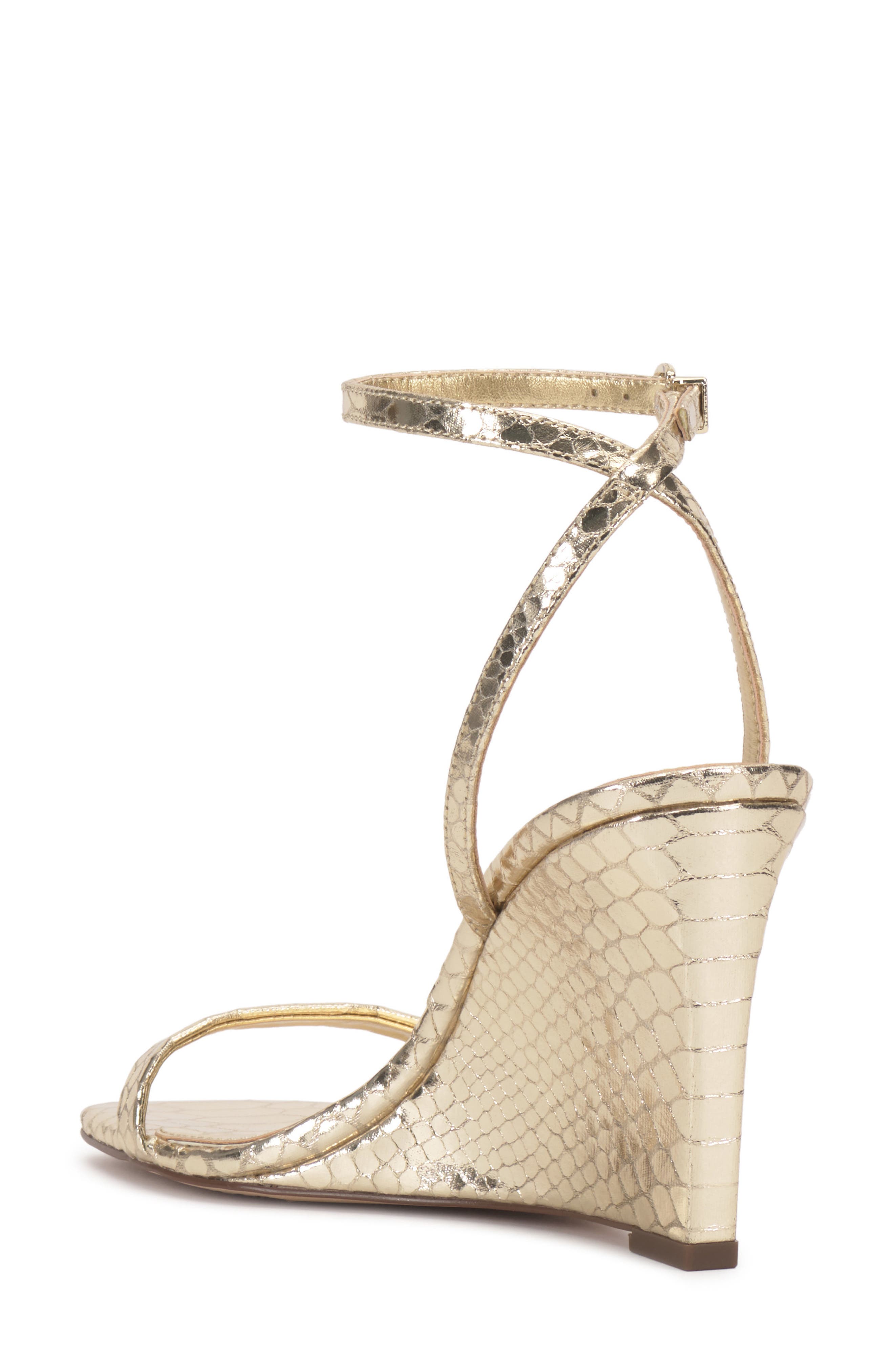 Ambee Ankle Strap Wedge Sandal, Alternate, color, GOLD
