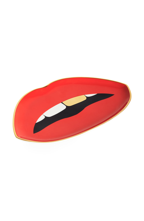 Jonathan Adler Lips Trinket Tray In Red