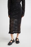 Cecilie Bahnsen Pegonia Sheer Jacquard Pencil Skirt