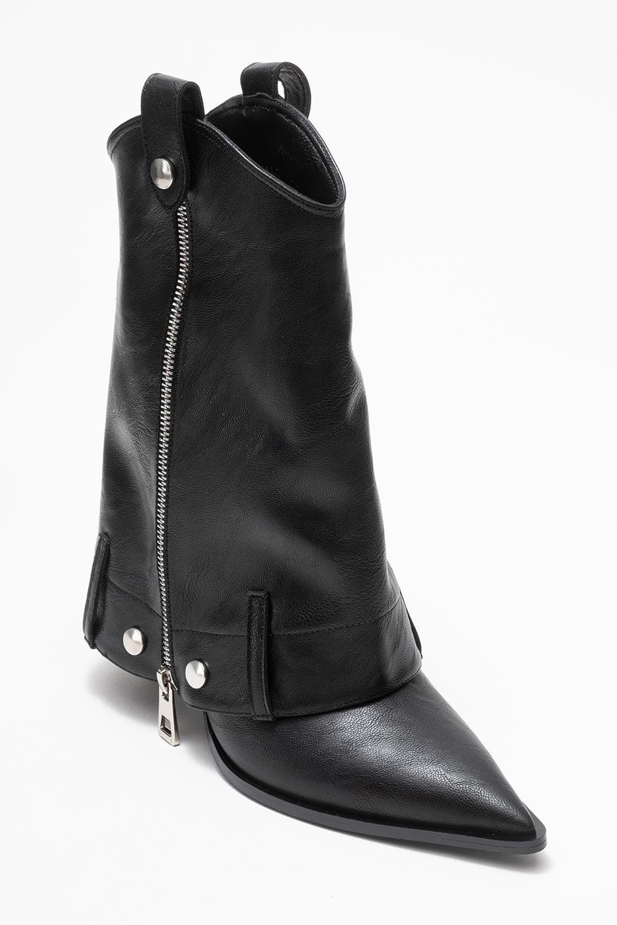Black Faux Leather