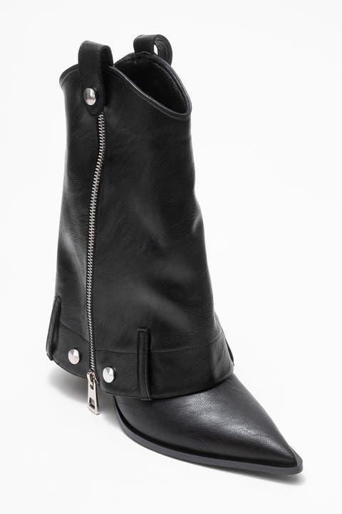 Lola Zip Pointed Toe Heel Boot