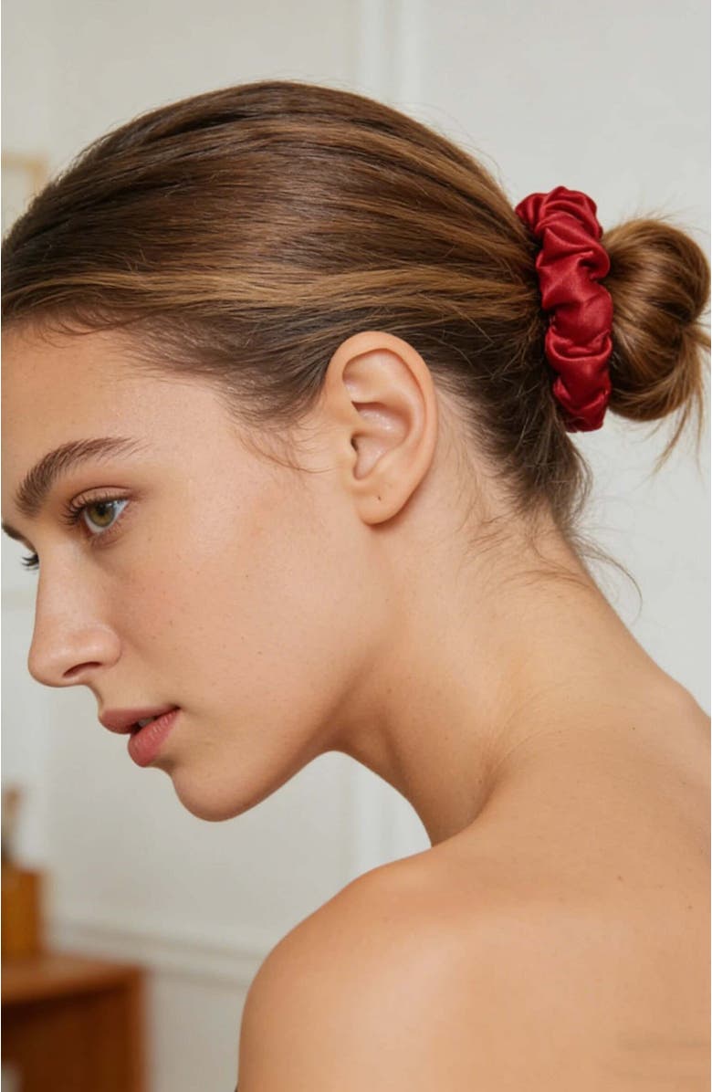 SILKSILKY Pure Silk 3-Pack Scrunchies, Alternate, color, Black