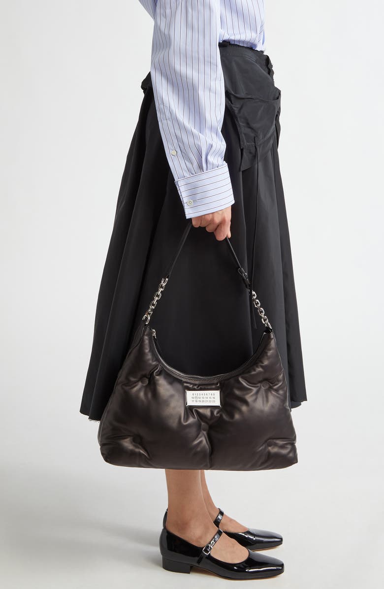 Maison Margiela Medium Glam Slam Hobo Bag, Alternate, color, Black