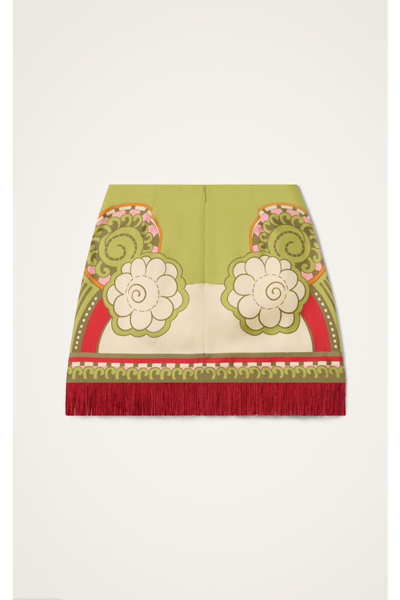 Mini Foulard Skirt, Alternate, color, Ambrosia Placée Green