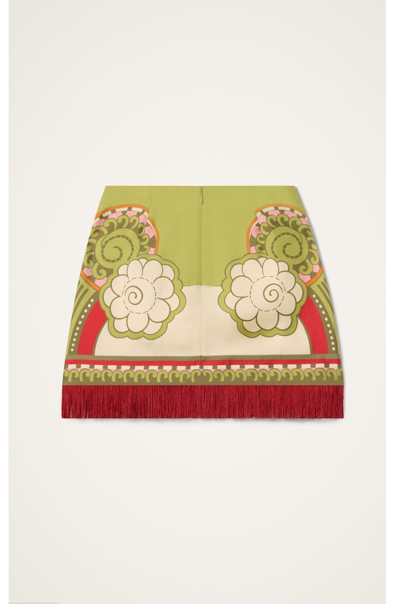 La DoubleJ Mini Foulard Skirt, Alternate, color, Ambrosia Placée Green