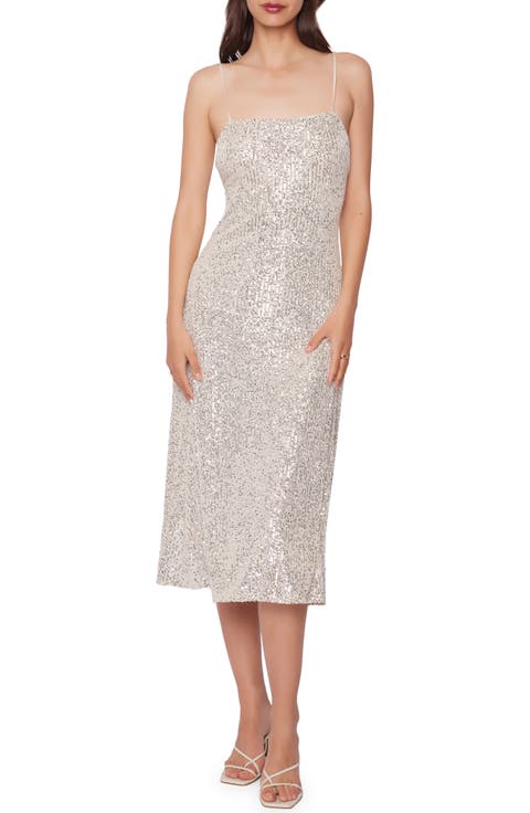 Etoile Sequin Open Back Midi Dress