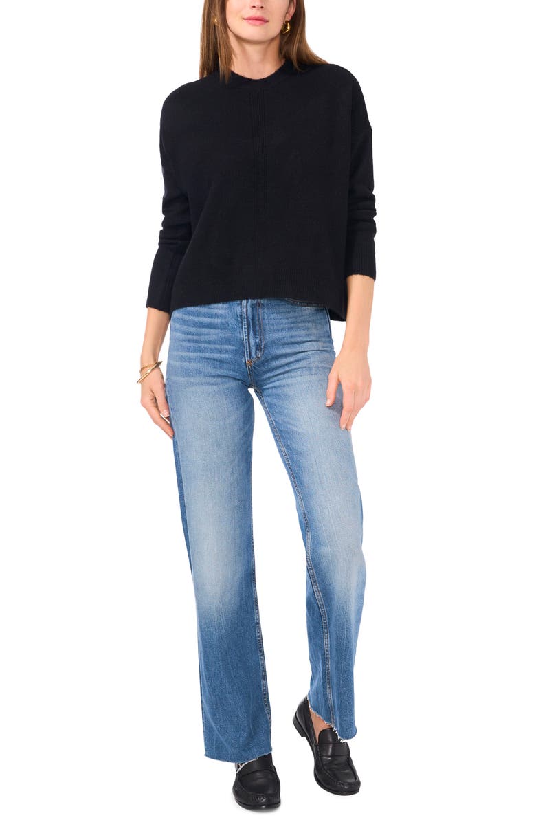 Vince Camuto Cropped Crewneck Sweater, Alternate, color,