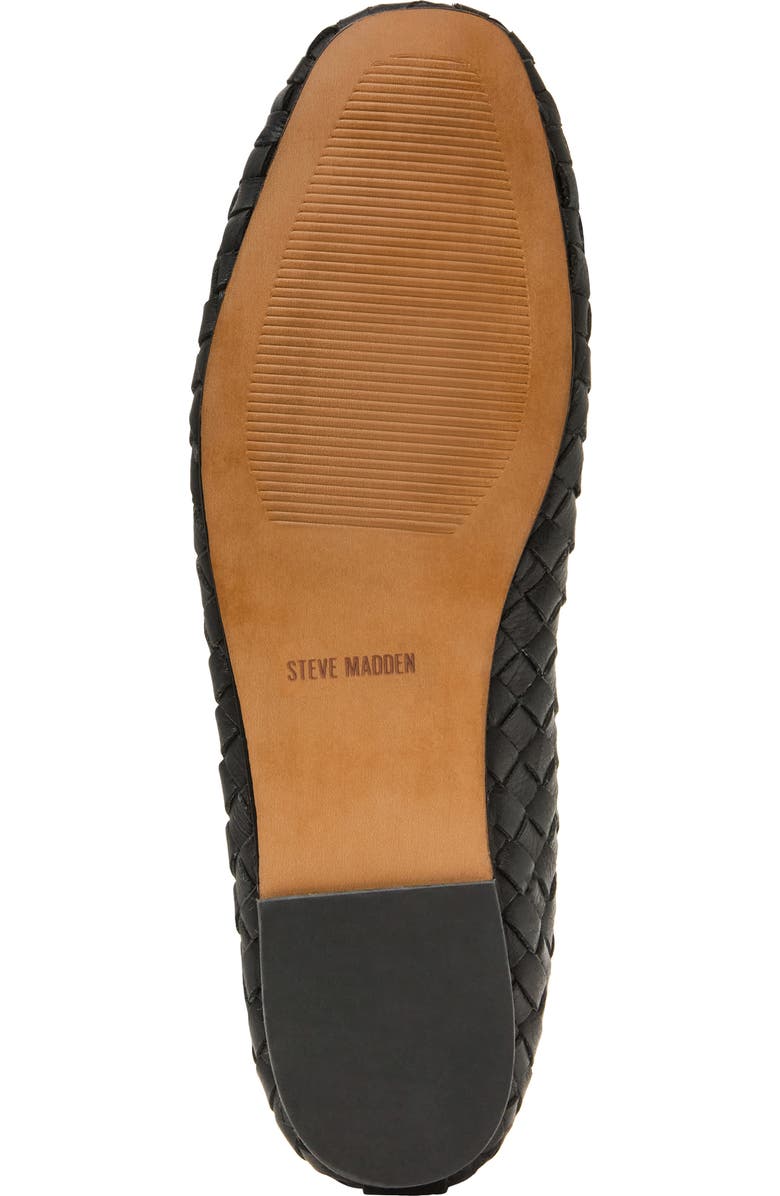 Steve Madden Divy Woven Ballet Flat, Alternate, color, Black Leather