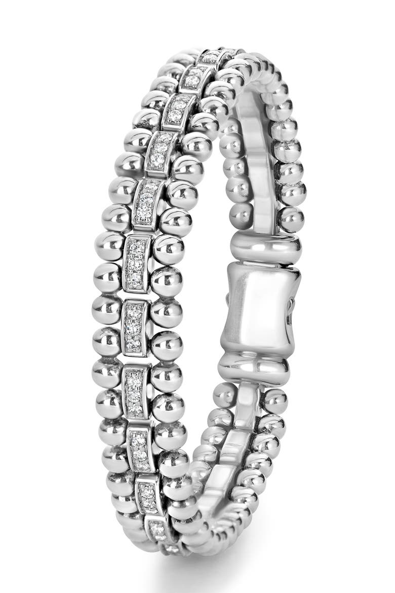 Caviar Spark Diamond Link Bracelet, Alternate, color, SILVER/ DIAMOND