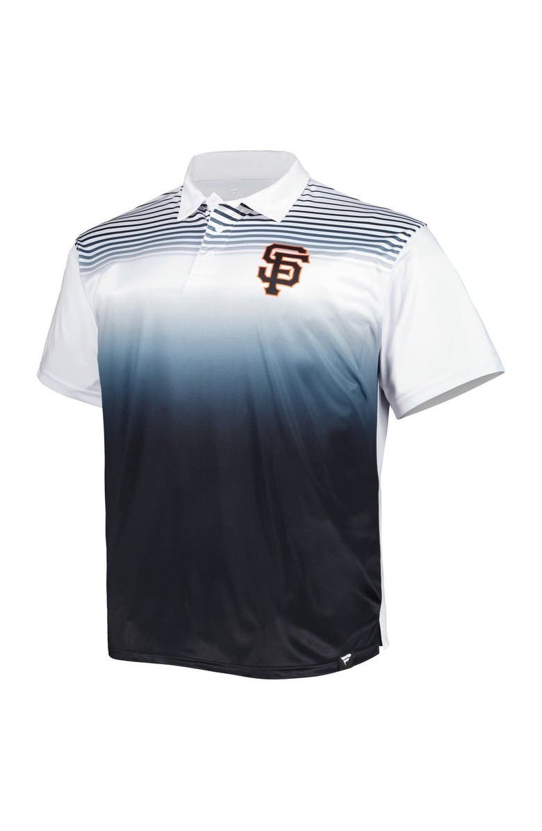 PROFILE Men's White/Black San Francisco Giants Big & Tall Sublimated Polo, Alternate, color, White