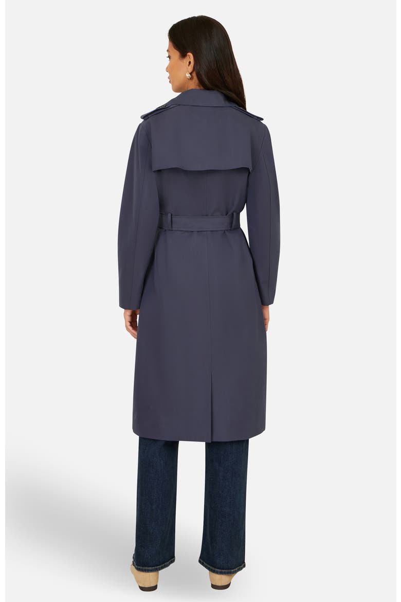 Belted Long Trench Coat, Alternate, color, Navy
