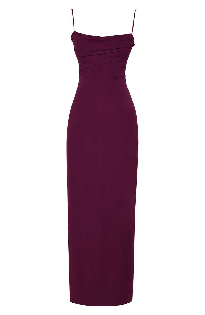 HOUSE OF CB Lani Corset Maxi Dress, Alternate, color, Merlot