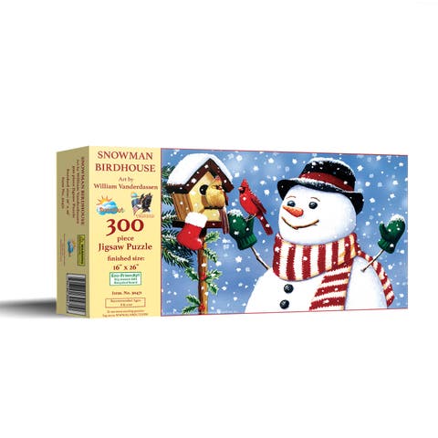 Snowman/Birdhouse 300 piece Jigsaw Puzzle for Adults