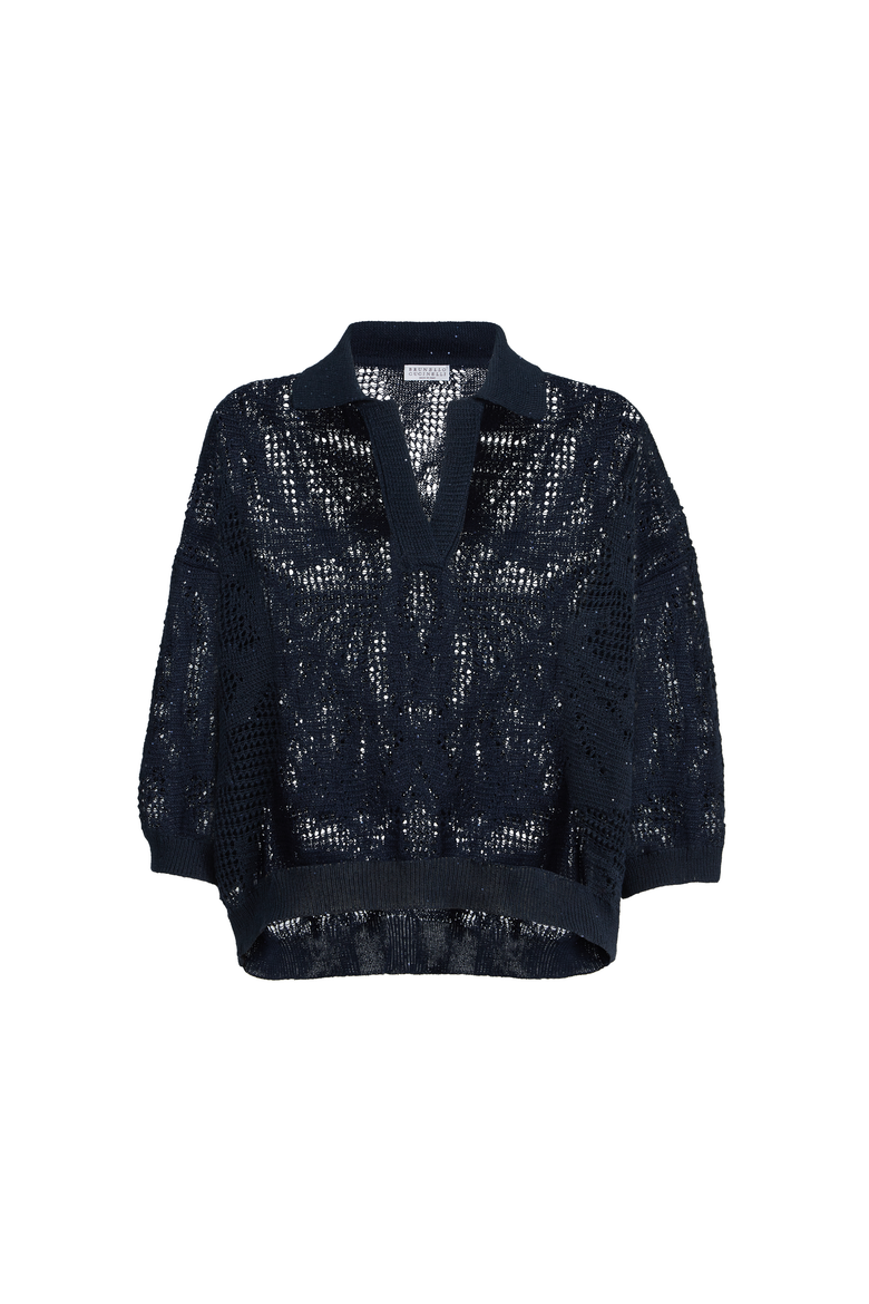 Dazzling water lilies polo, Alternate, color, Blue