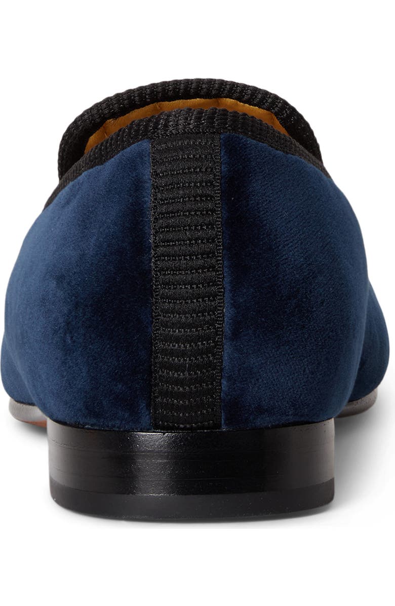 Ralph Lauren Paxton Crest Velvet Loafer, Alternate, color, Navy