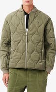 Lacoste Water Repellent Quilted Bomber Jacket