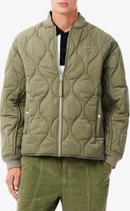 Lacoste Water Repellent Quilted Bomber Jacket