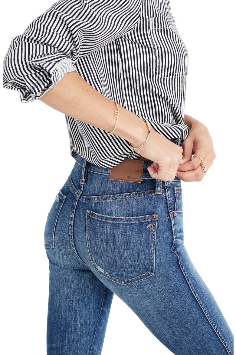 9-Inch High Waist Ankle Skinny Jeans, Alternate, color, ALLEGRA